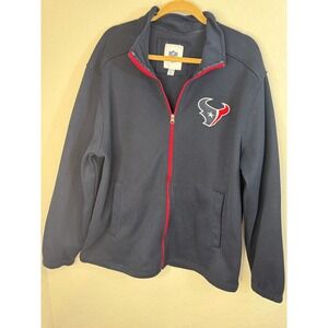 NFL Houston Texans Full Zip‎ Jacket Embroidered Logo Pullover XXL